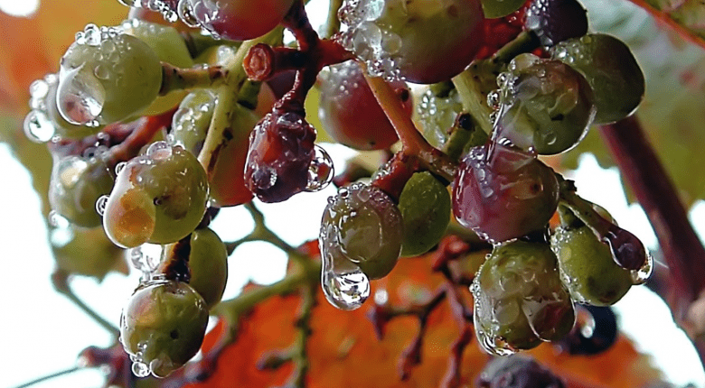 Ice wine from frozen grapes