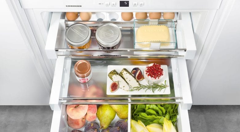 Ergonomic pull out fridge drawers