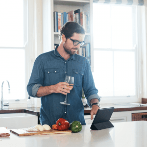 Energy saving - Man checking a device