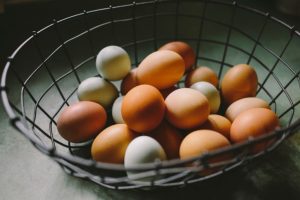 Eggs in a basket