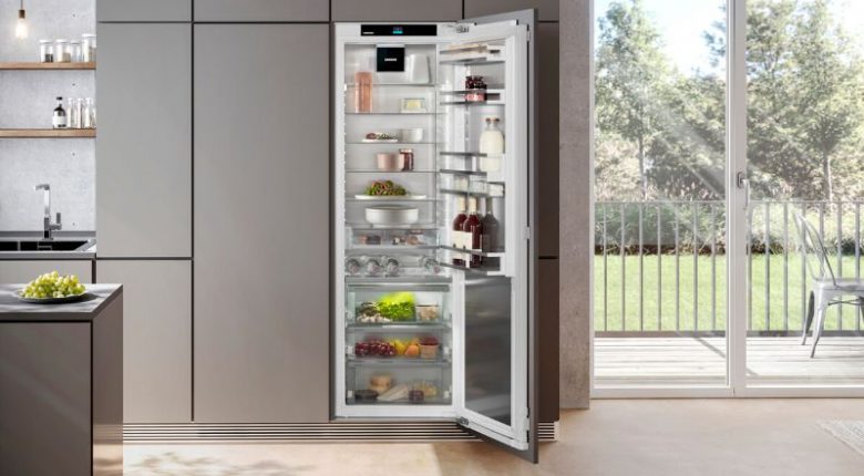 Opened Liebherr fridge