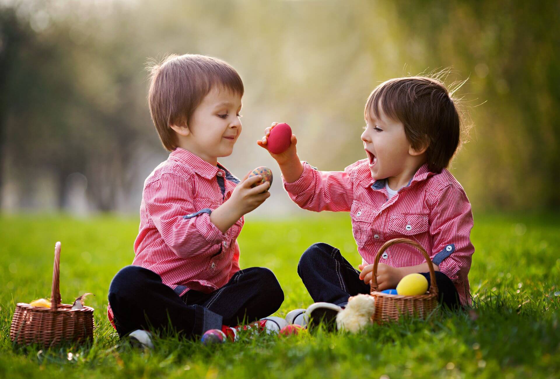 Children in the grass