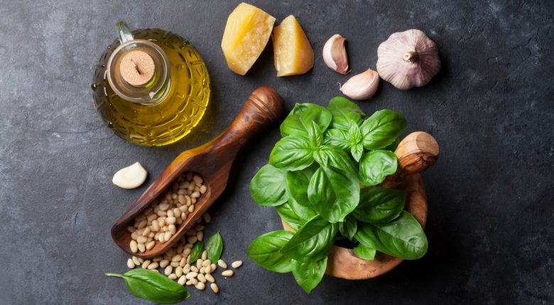 Pesto ingredients 