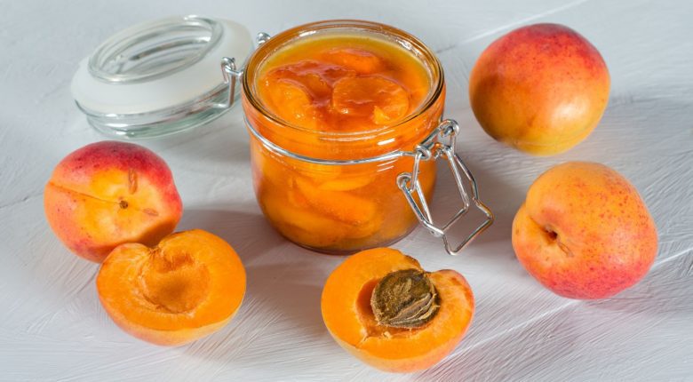 Apricots in jar