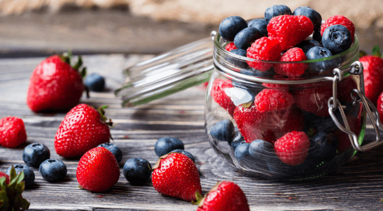 Berries in glass