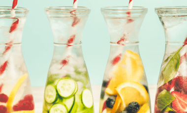 Flavoured water in jar x4