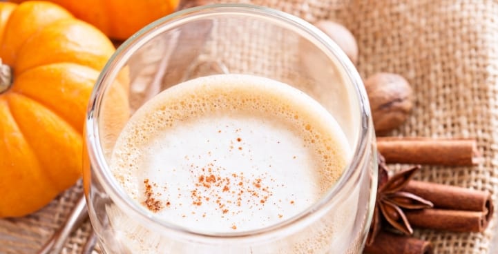 Pumpkins spice latte with spices