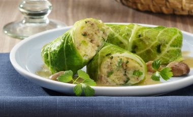 Вегетариански рулца с къдраво зеле