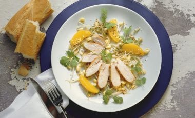 Hähnchen mit Sprossensalat