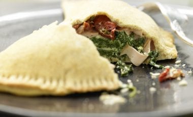 Knusprige Spinat-Calzone
