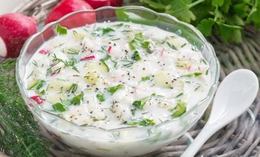 Kalte Gemüsesuppe mit Kefir