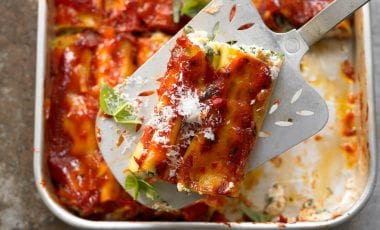 Überbackene Spinat-Ricotta-Cannelloni Überbackene Spinat-Ricotta-Cannelloni