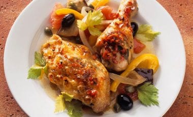 Scharfes Hähnchen mit Auberginengemüse Scharfes Hähnchen mit Auberginengemüse