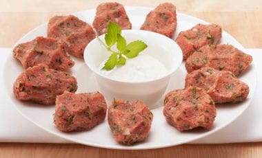 Kalbshackfleisch mit Bulgur Kalbshackfleisch mit Bulgur