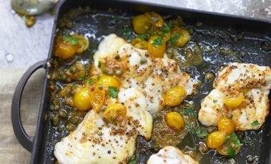 Zarter Seeteufel mit Kapern