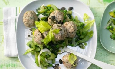 Selbstgemachte Vollkornknödel