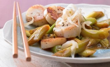 Spritzige Jakobsmuscheln