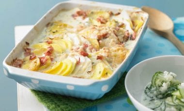 Gratinierter Kartoffel-Kohlrabi-Mix