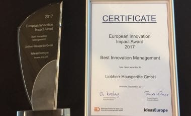 Liebherr-Hausgeräte erhält den European Innovation Impact Award