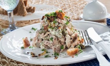 Fleischsalat mit Steak und Kapern Fleischsalat mit Steak und Kapern