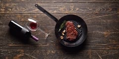 Steak mit Rotwein