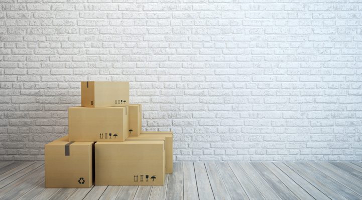 Moving Boxes auf ein neues Zuhause