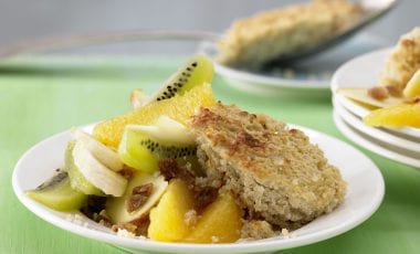 Zoete quinoa-kwark-taart